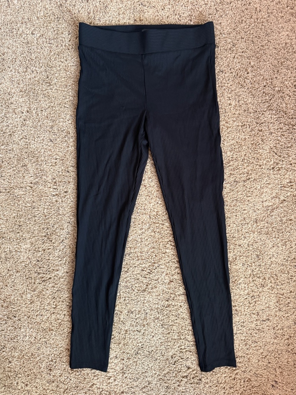 LOFT Black Ribbed Leggings